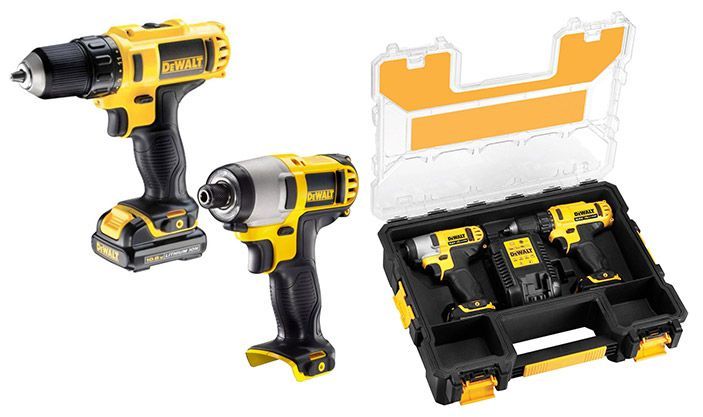 Tööriistakomplekt DeWalt DCK211D2T (DCD710 + DCF815); 12 V; 2x2,0 Ah aku