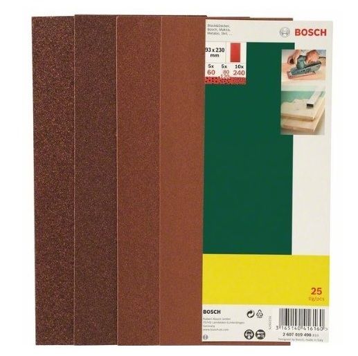 Lihvpaber vibrolihvmasinatele 93x230 mm; K60-K240; 25 tk