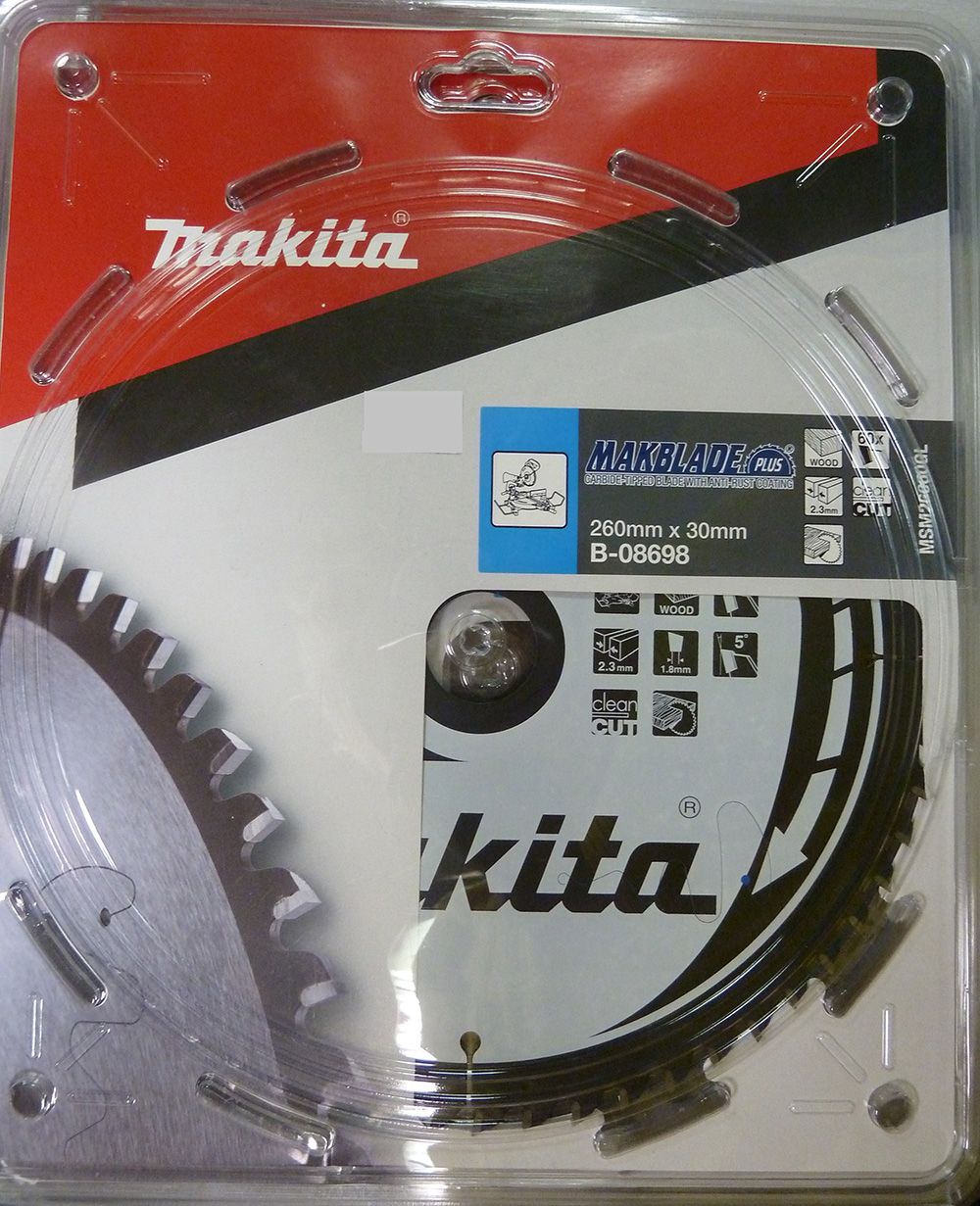 Saeketas puidule Makita; 260x2,3x30,0 mm; Z60; 5°