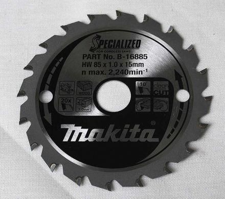 Saeketas puidule Makita; 85x2,5x15,0 mm; Z20; 10°