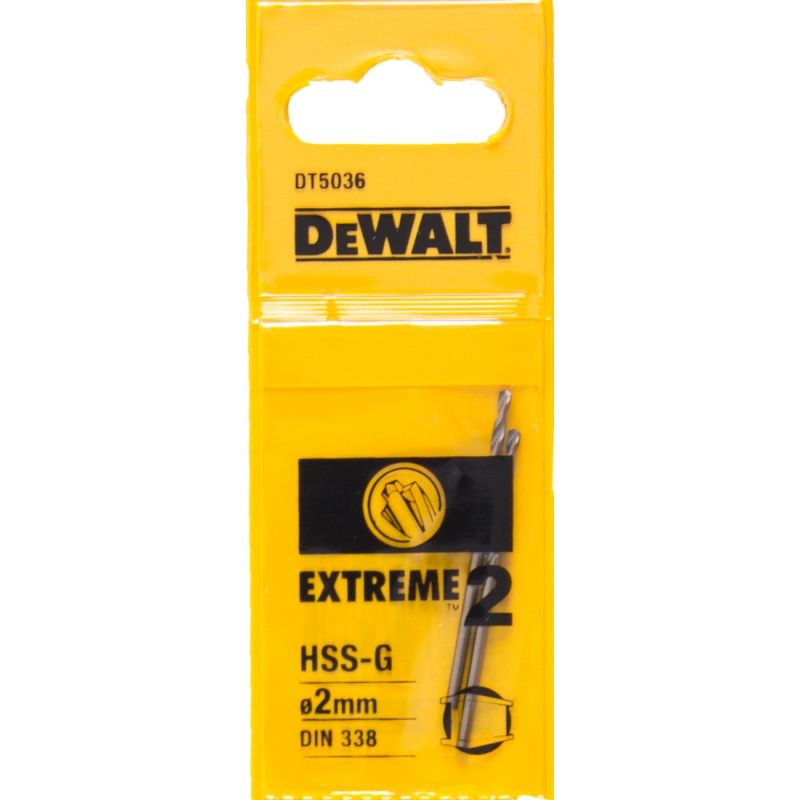 Metallipuur DeWalt Extreme2 HSS-G, DIN 338; 2x49 mm; 2 tk