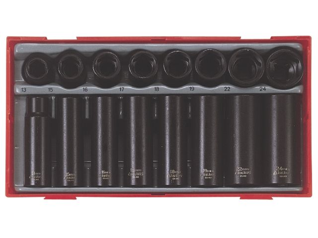 Löökpadrunvõtmete komplekt Teng Tools TT9116; 16 tk